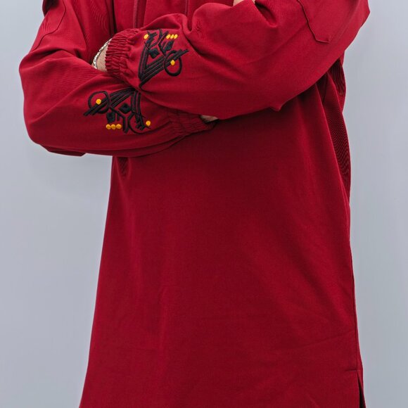 MILEV Signature 2-Piece Modest Set Men - Tunic & Trousers - Embroidered Maroon - Picture 9 of 11